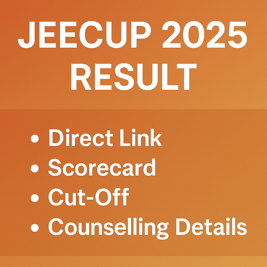 jeecup 2025 result declared