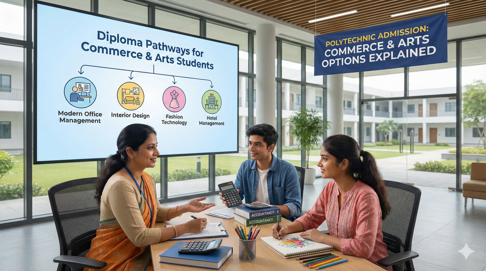 polytechnic admission for arts commerce students